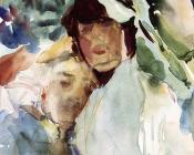 约翰辛格萨金特 - Ena Wertheimer with Antonio Mancini